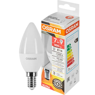 Лампа светодиодная Osram E14 7 Вт нейтральный белый свет