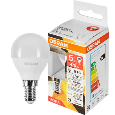 Лампа светодиодная Osram E14 5 Вт нейтральный белый свет