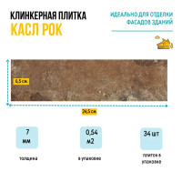 Камень искусственный Керамин Касл Рок 4 коричневый 0.54 м²