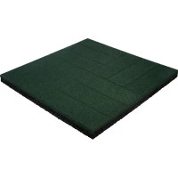 Плитка резиновая 500x500x16 паркет зеленая