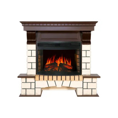 Каминокомплект Royal Flame Pierre Luxe с очагом Dioramic 25 1.5 кВт цвет коричневый