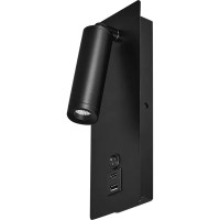 Настенный светильник светодиодный Freya FR5341WL-L3B 3 Вт USB цвет черный