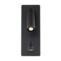 Настенный светильник светодиодный Freya FR5341WL-L3B 3 Вт USB цвет черный
