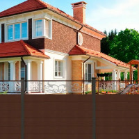 Доска заборная ДПК 25x285x3000 мм коричневая