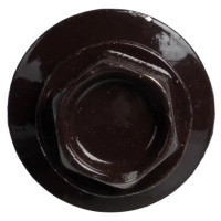 Саморезы кровельные по дереву с пресс-шайбой со сверлом RAL 8017 4.8x51 мм 60 шт.