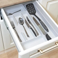 Лоток для столовых приборов 6 отсеков Esprado Comfort 49x5x30 см полипропилен цвет серый