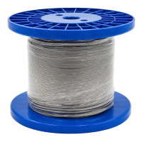 Трос нержавеющая сталь А2 DIN 3005 2 мм на отрез цвет серебро