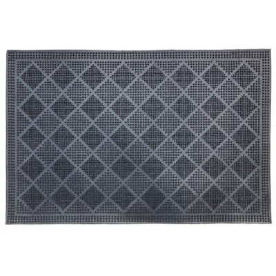 Коврик грязезащитный Mix Mat Rhomb 40x60 см резина цвет черный