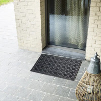 Коврик грязезащитный Mix Mat Rhomb 40x60 см резина цвет черный