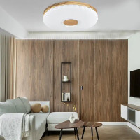 Светильник настенно-потолочный светодиодный Виола 90 Вт с пультом управления 34 м² регулируемый свет цвет белый