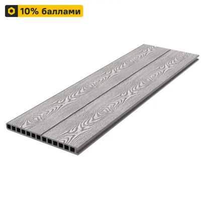 Ступень прямая цельная ДПК Classic 3000x317x28 мм серая