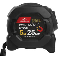 Рулетка Vertextools 3145-5-25 с магнитным наконечником и автостопом 5 м x 25 мм