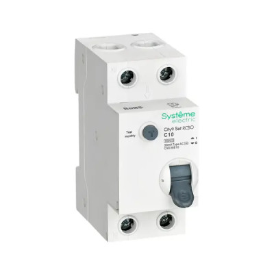 Дифференциальный автомат Systeme Electric City9 Set C9D36610 1P N С10 А 30мА 6кА AC