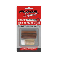 Восковые мелки и паста для восстановления паркета и ламината цвет терракотовый