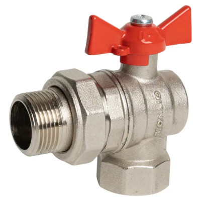 Кран шаровой с американкой угловой Monlid DN20 PN40 3/4\