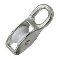 Блок одинарный с проушиной и шкивом 2x15 мм сталь оцинкованная 1 шт.