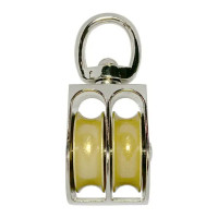 Блок двойной с вертлюгом и шкивом 3.5x40 мм сталь оцинкованная 1 шт.