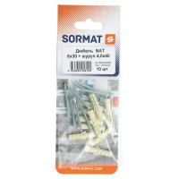 Дюбель распорный Sormat нейлон 6x30 мм 10 шт.