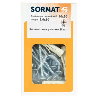 Дюбель распорный Sormat нейлон 10x50 мм 25 шт.