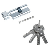 Цилиндр EDS-CYL 30x30 мм ключ/вертушка цвет хром