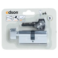 Цилиндр EDS-CYL 35x35 мм ключ/вертушка цвет хром