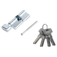 Цилиндр EDS-CYL 35x35 мм ключ/вертушка цвет хром