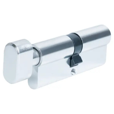 Цилиндр EDS-CYL 40x40 мм ключ/вертушка цвет хром