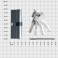 Цилиндр EDS-CYL 40x40 мм ключ/ключ цвет хром