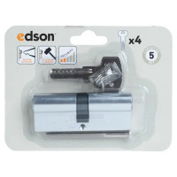 Цилиндр EDS-CYL 40x40 мм ключ/ключ цвет хром