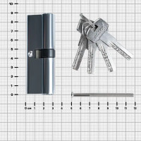 Цилиндр EDS-CYL 45x45 мм ключ/ключ цвет хром