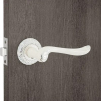Дверные ручки AL 159 W, комплект, цвет белый хром