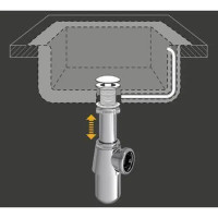 Сифон для раковины Monlid 32 мм без выпуска хром