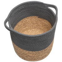 Корзина для хранения 25x25x25 см хлопок серый