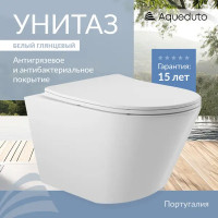 Комплект инсталляция и унитаз Tece Spring безободковый с микролифтом клавиша цвет белый