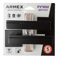Дверная ручка на розетке Armex H-30153-A без запирания цвет черный матовый