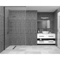 Панель ПВХ Venta Мрамор графитовый 2700x375x8 мм 1.0125 м²