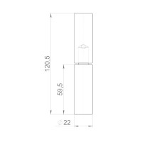 Петля гаражная с шаром 22x120 мм цвет черный