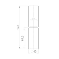 Петля гаражная с шаром 40x170 мм цвет черный