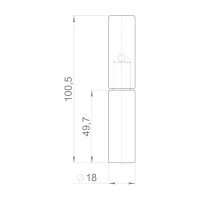 Петля гаражная с шаром 18x100 мм цвет черный