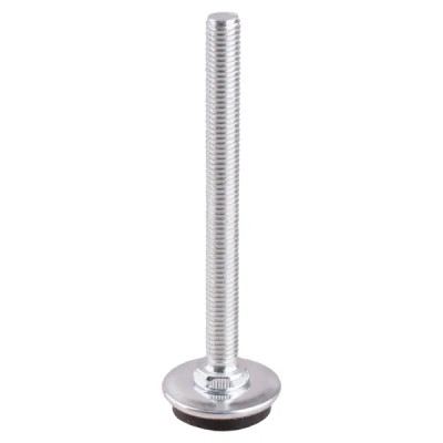 Мебельная ножка круглая ⌀8 мм высота 100 мм серебро