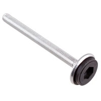 Мебельная ножка круглая ⌀8 мм высота 100 мм серебро