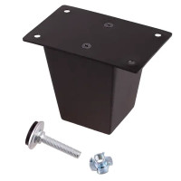 Мебельная ножка квадратная 50x50 мм высота 80 мм черная