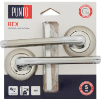 Дверные ручки Punto Rex без запирания цвет матовый никель/хром