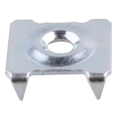 Крепление задней стенки 15x15 мм сталь цвет серебро 12 шт.