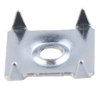 Крепление задней стенки 15x15 мм сталь цвет серебро 12 шт.