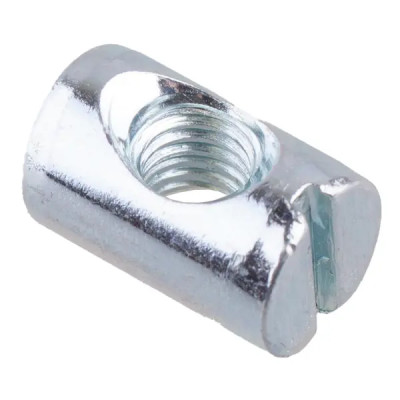 Бочонок 6x12 мм сталь цвет серебро 20 шт.