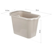 Ведро 9.5 л цвет капучино