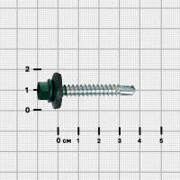 Саморезы по металлу Dilwis с пресс-шайбой со сверлом 5.5x38 мм RAL 6005 70 шт.