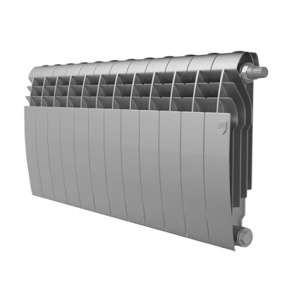 Радиатор секционный Royal Thermo Biliner 350/87 12 секций нижнее подключение биметалл серый