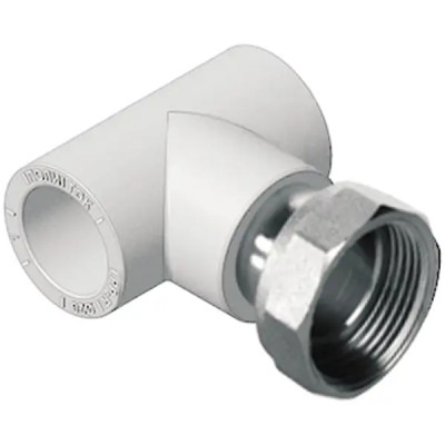 Тройник комбинированный с накидной гайкой Политэк 1 1/4\